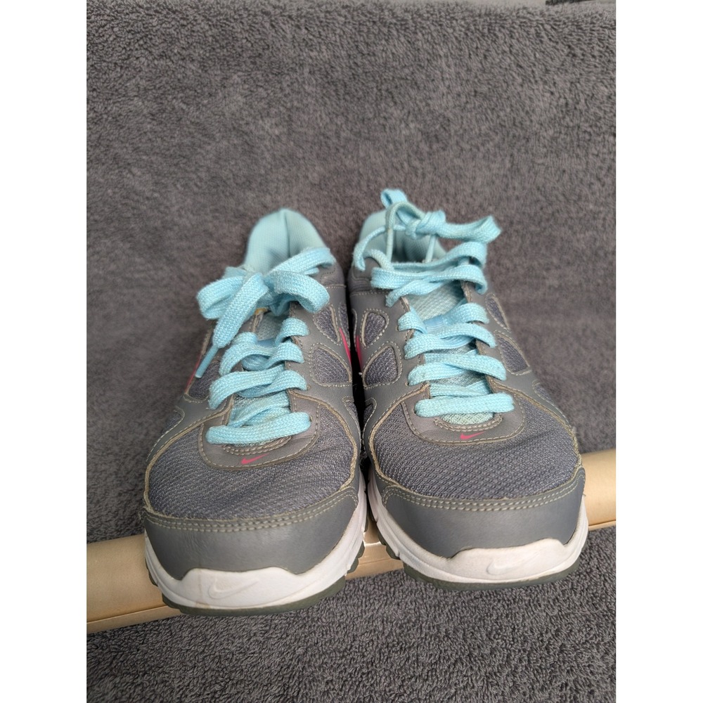 Nike Womens Revolution 2 Grey Pink Blue Running Shoes 488141-002 Size 8 - Picture 2 of 9